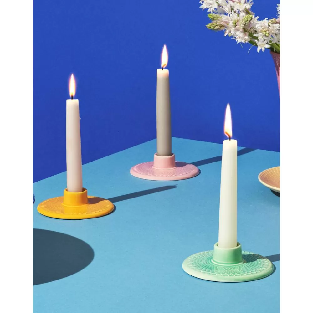 Lyngby Porcelaen Candelabros^Candelabro De Porcelana Rhombe