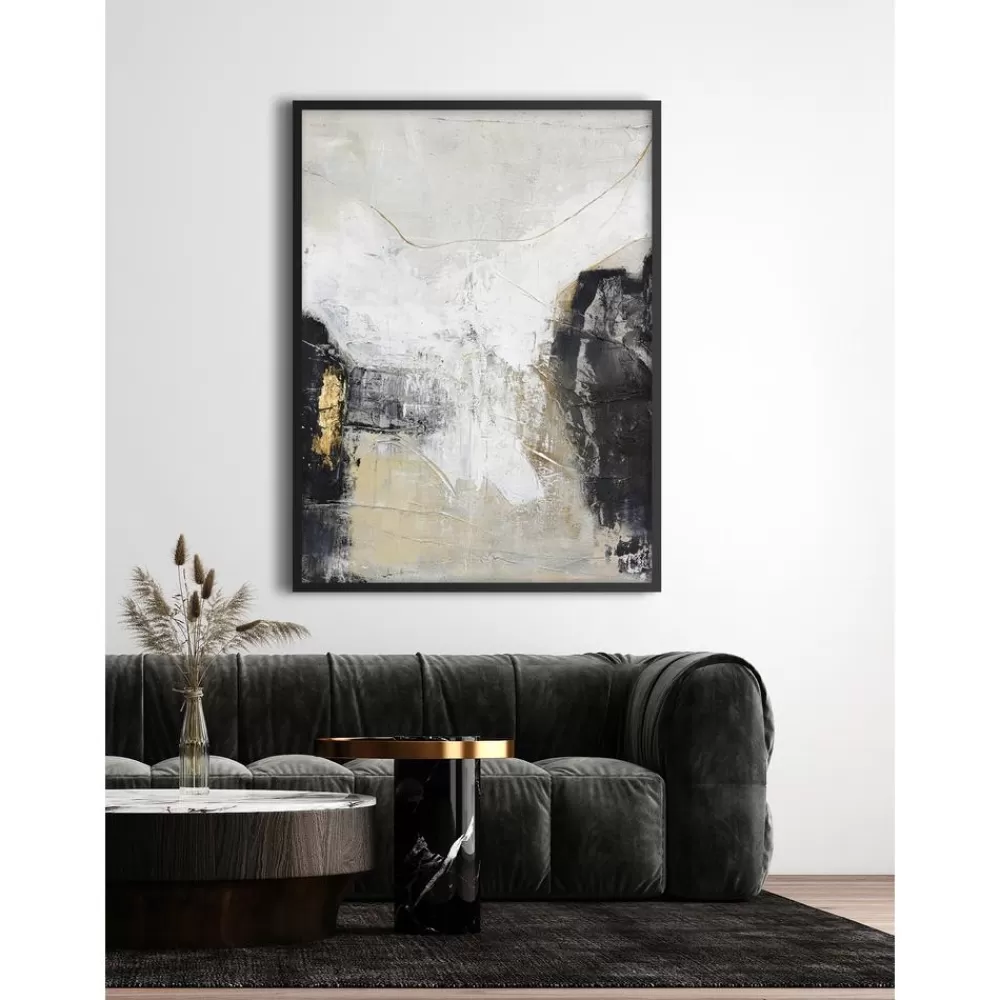 Malerifabrikken Lienzos^Cuadro En Lienzo Pintado A Mano Noir, Marco De Madera