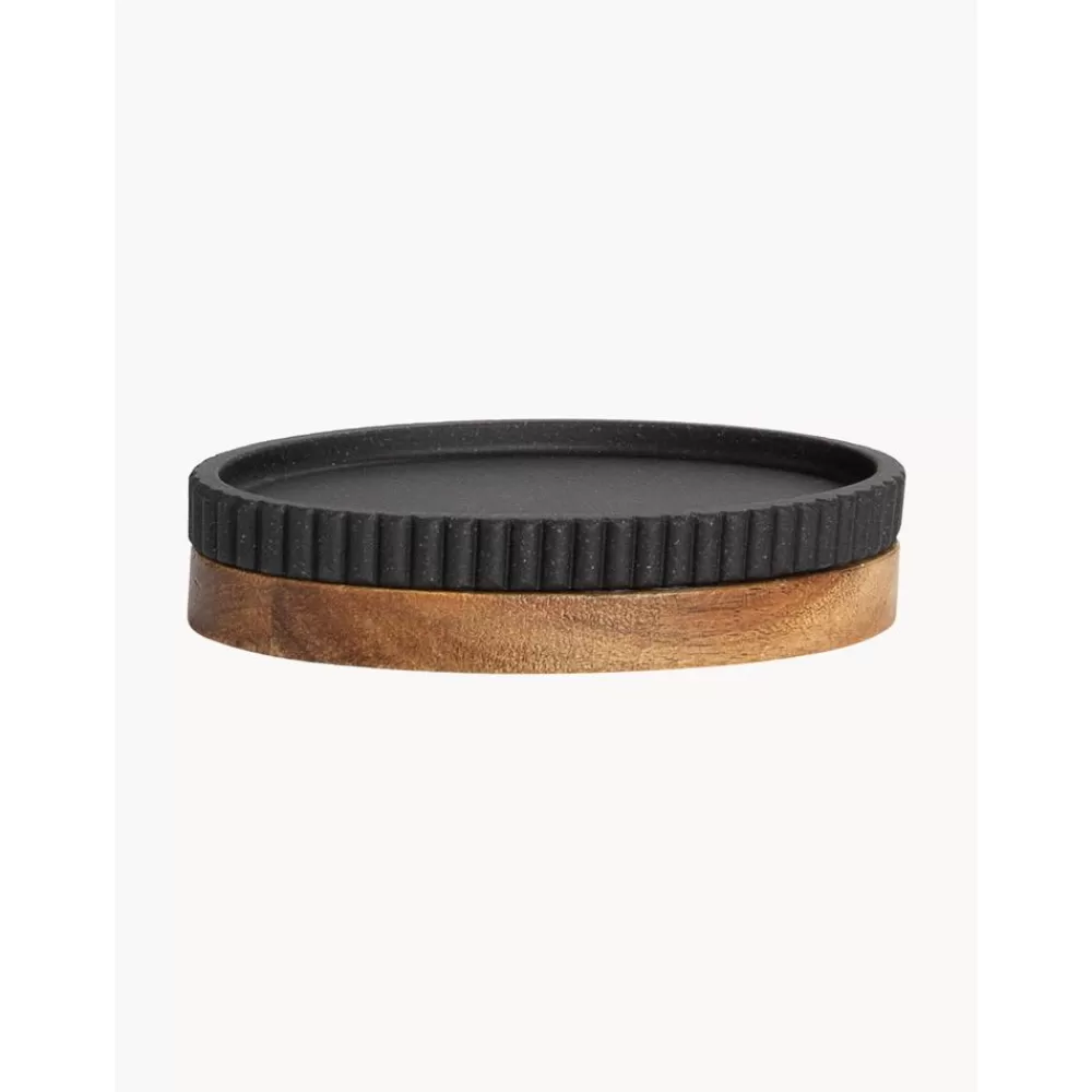 Andrea House Dispensador De Jabon Y Jaboneras^Jabonera Con Madera Laura