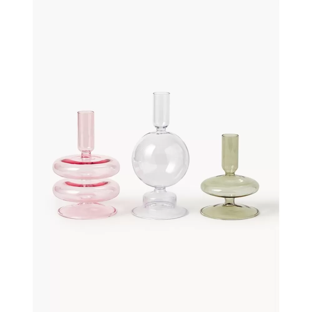 Westwing Collection Candelabros^Set De Candelabros Con Forma Organica Clea, 3 Uds.