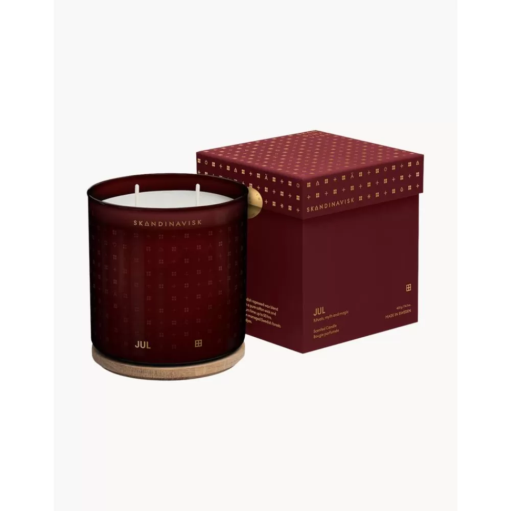 Skandinavisk Velas Perfumadas^Vela Perfumada Dos Mechas Jul (Canela, Clavo, Jengibre, Miel, Vino Caliente)