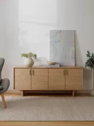 Westwing Collection Aparador Con Puertas De Roble Diana