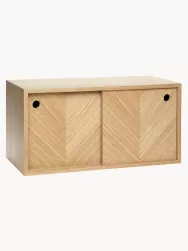 Hübsch Aparador De Pared De Madera De Roble Con Diseno En Espiga Herringbone
