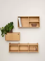 Hübsch Aparador De Pared De Madera De Roble Con Diseno En Espiga Herringbone