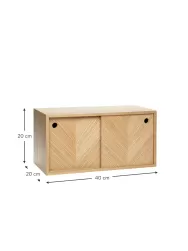 Hübsch Aparador De Pared De Madera De Roble Con Diseno En Espiga Herringbone
