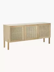 Westwing Collection Aparador De Roble Con Tejido Vienes Jolie