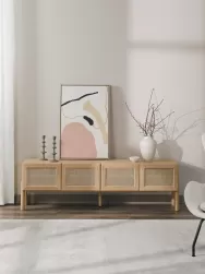 Westwing Collection Aparador De Roble Con Tejido Vienes Jolie