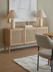 Westwing Collection Aparador De Roble Con Tejido Vienes Jolie