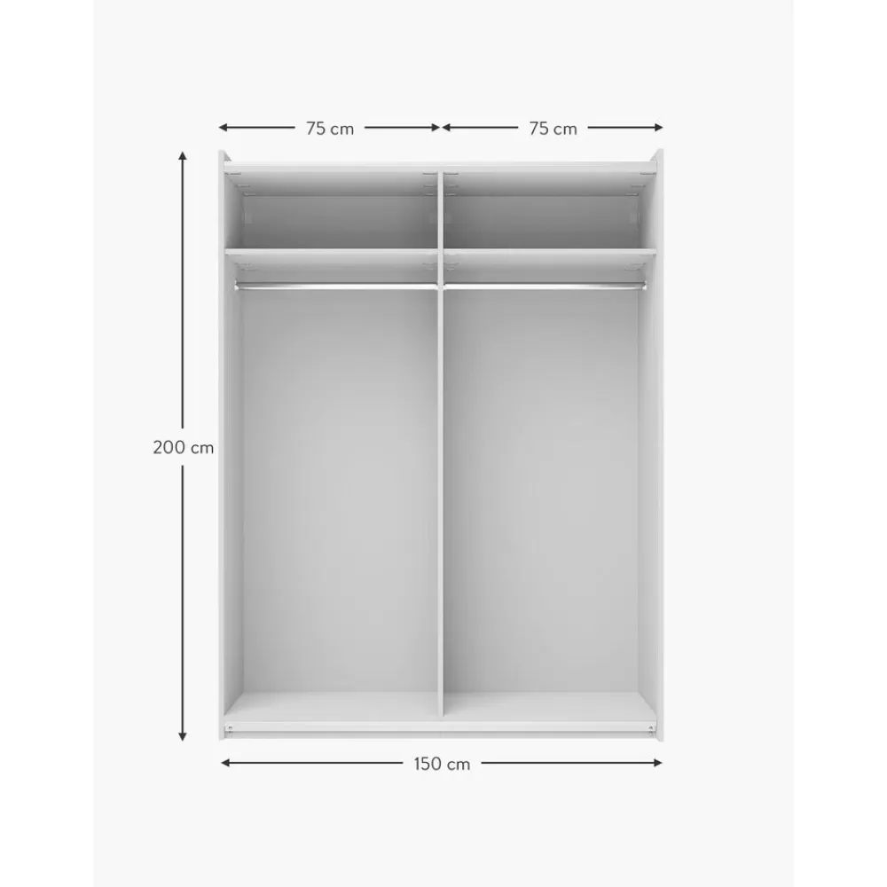 Westwing Collection Armarios^Armario Modular Leon, 2 Puertas Correderas (150 Cm), Diferentes Variantes