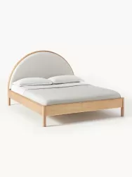 Westwing Collection Cama De Madera Con Cabecero Tapizado Sean