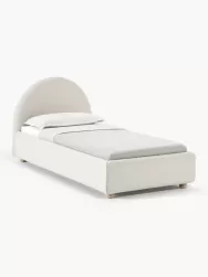 Westwing Collection Cama Individual En Tejido Boucle Ebba, Con Espacio De Almacenamiento