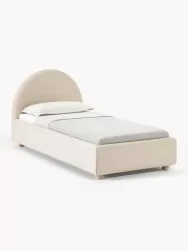 Westwing Collection Cama Individual En Tejido Boucle Ebba, Con Espacio De Almacenamiento