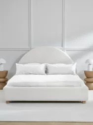 Westwing Collection Cama Tapizada En Tejido Boucle Ebba, Con Espacio De Almacenamiento