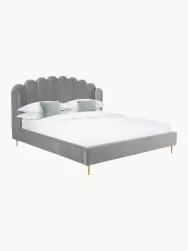 Westwing Collection Cama Tapizada En Terciopelo Glamour