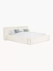 Westwing Collection Cama Tapizada Lennon, Con Espacio De Almacenamiento