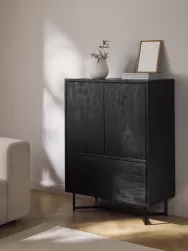 Westwing Collection Chiffonnier Con Cajones Y Puertas De Madera De Mango Maciza Luca