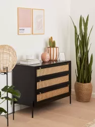 Westwing Collection Comoda Cajonera Con Tejido Vienes Vienna