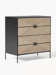 Westwing Collection Comoda Con Cajones De Madera De Mango Maciza June