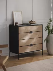 Westwing Collection Comoda Con Cajones De Madera De Mango Maciza June