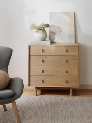 Westwing Collection Comoda Con Cajones De Roble Diana