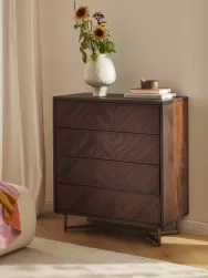 Westwing Collection Comoda De Madera De Mango Con Cajones Luca