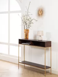 Westwing Collection Consola De Recibidor De Madera Maciza Lyle