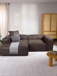 Westwing Collection Divan Sofa De Cuero Reciclado Lennon