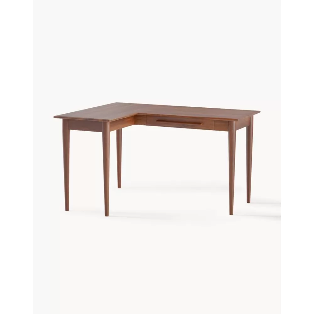 Westwing Collection Escritorios^Escritorio Esquinero De Madera De Mango Con Cajones Paul