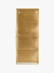 Nordal Estanteria De Pared De Metal Y Vidrio Ada