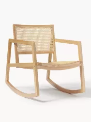 Westwing Collection Mecedora De Madera De Fresno Con Tejido Vienes Craig