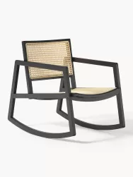 Westwing Collection Mecedora De Madera De Fresno Con Tejido Vienes Craig