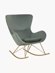 Westwing Collection Mecedora De Terciopelo Wing
