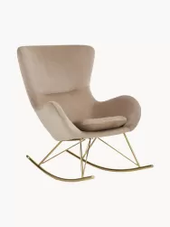 Westwing Collection Mecedora De Terciopelo Wing