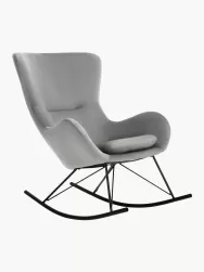 Westwing Collection Mecedora De Terciopelo Wing