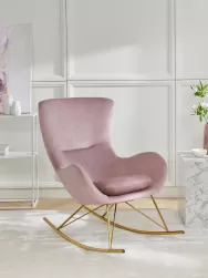 Westwing Collection Mecedora De Terciopelo Wing