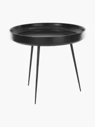 Mater Mesa Auxiliar Bowl Table, Tablero De Madera De Mango