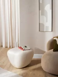 Westwing Collection Mesa Auxiliar Con Forma Organica Pietra