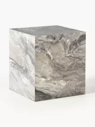 Westwing Collection Mesa Auxiliar En Look Marmol Lesley