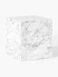 Westwing Collection Mesa Auxiliar En Look Marmol Lesley