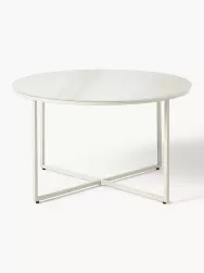 Westwing Collection Mesa De Centro Antigua, Tablero De Vidrio En Aspecto Marmol