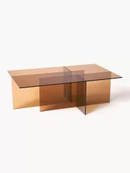 Westwing Collection Mesa De Centro De Vidrio Anouk