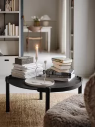Cooee Design Mesa De Centro Redonda De Madera De Roble Woody