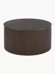 Westwing Collection Mesa De Centro Redonda De Madera Nele, Con Espacio De Almacenamiento