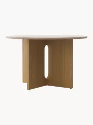 Audo Copenhagen Mesa De Comedor Androgyne, Tablero De Piedra Arenisca, O 120 Cm