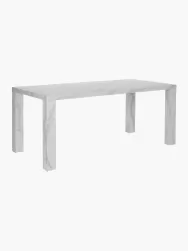 Westwing Collection Mesa De Comedor Carl, Tablero En Aspecto Marmol, 180 X 90 Cm
