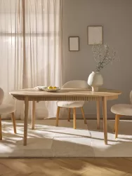 Westwing Collection Mesa De Comedor Extensible De Madera De Roble Calary