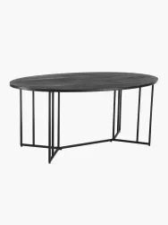 Westwing Collection Mesa De Comedor Ovalada De Madera De Mango Luca, Tamanos Diferentes