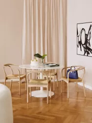 Westwing Collection Mesa De Comedor Ovalada De Marmol Miley, 120 X 90 Cm