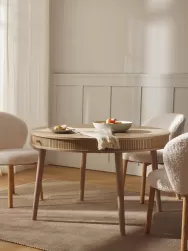 Westwing Collection Mesa De Comedor Redonda Calary, Con Espacio De Almacenamiento