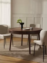 Westwing Collection Mesa De Comedor Redonda Calary, Con Espacio De Almacenamiento